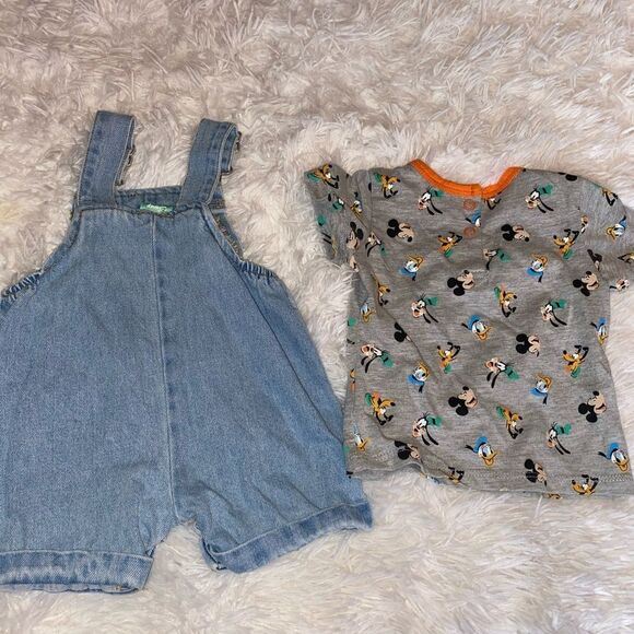 Mickey Mouse Denim Overalls and T-Shirt Set - Picture 5 of 7
